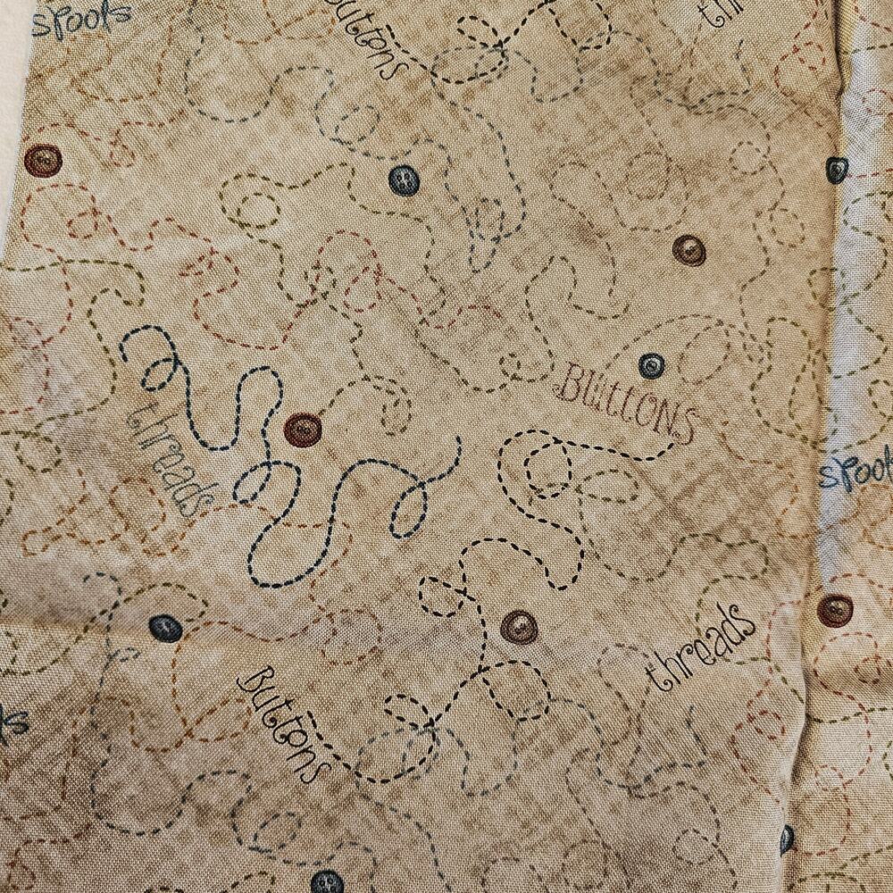 Cotton Fabric Assorted Quilt Craft Brown Tan Floral Animal Fall Leaves Lot of 11 - Picture 11 of 16